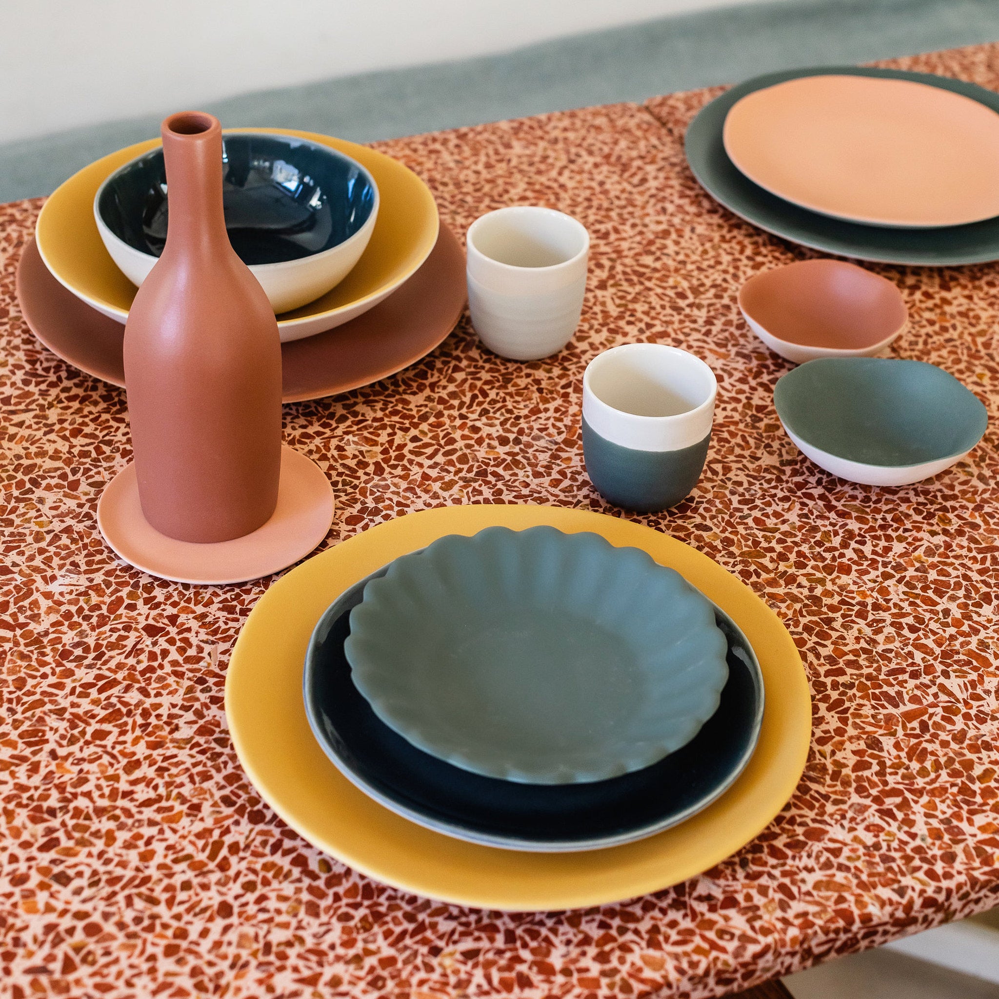 rhubarbe dessert plate