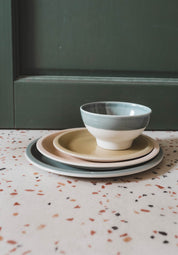 argile vert dessert plate