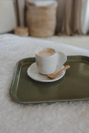 quartz craquelé saucer