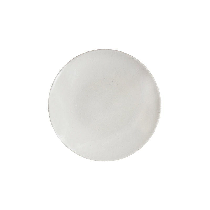 blanc round dessert plate