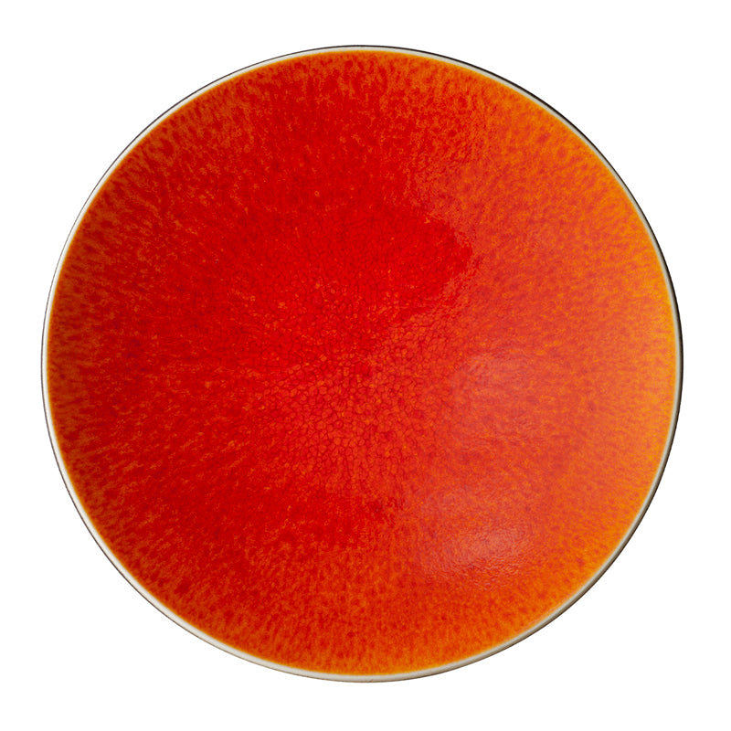 orange presentation plate