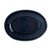 plat ovale bleu nuit