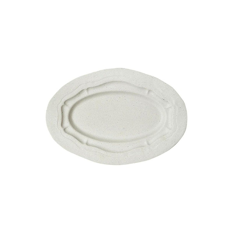 oval dish in matt sand