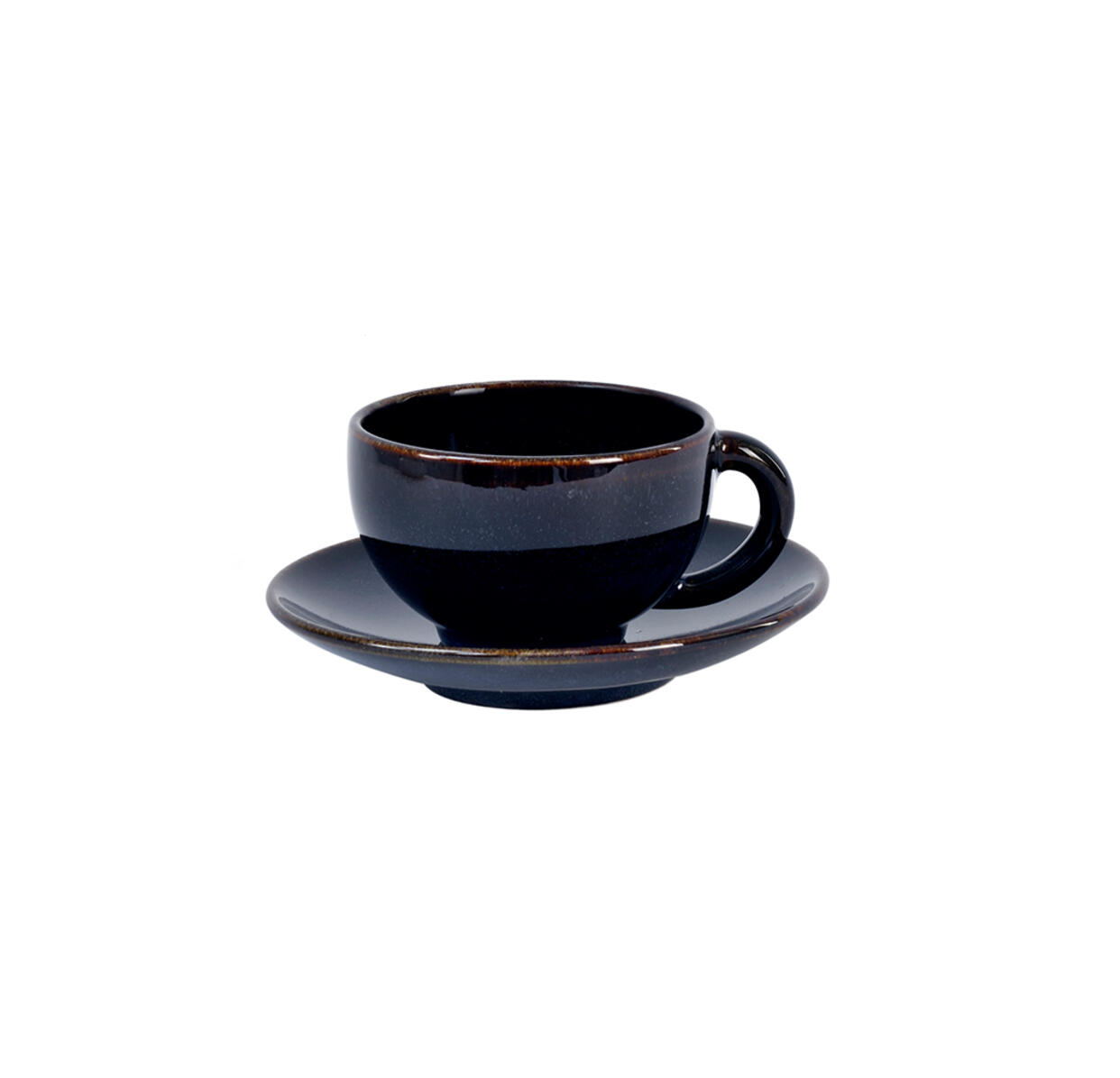 cup & saucer - m  tourron  indigo ceramic manufacturer