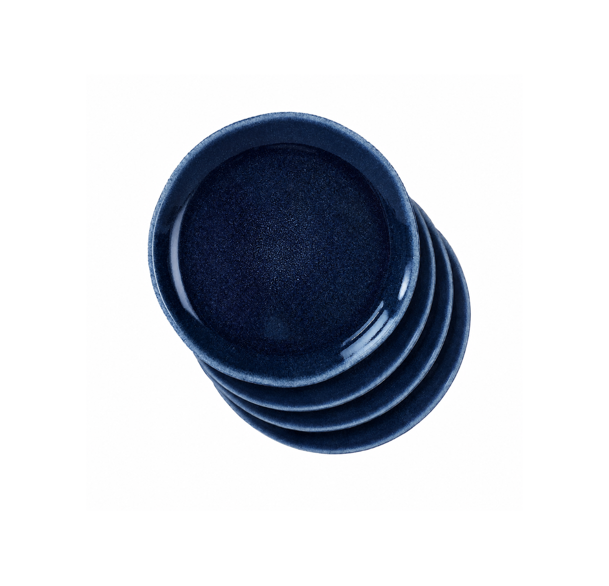 set de 4 assiettes à dessert bleu nuit