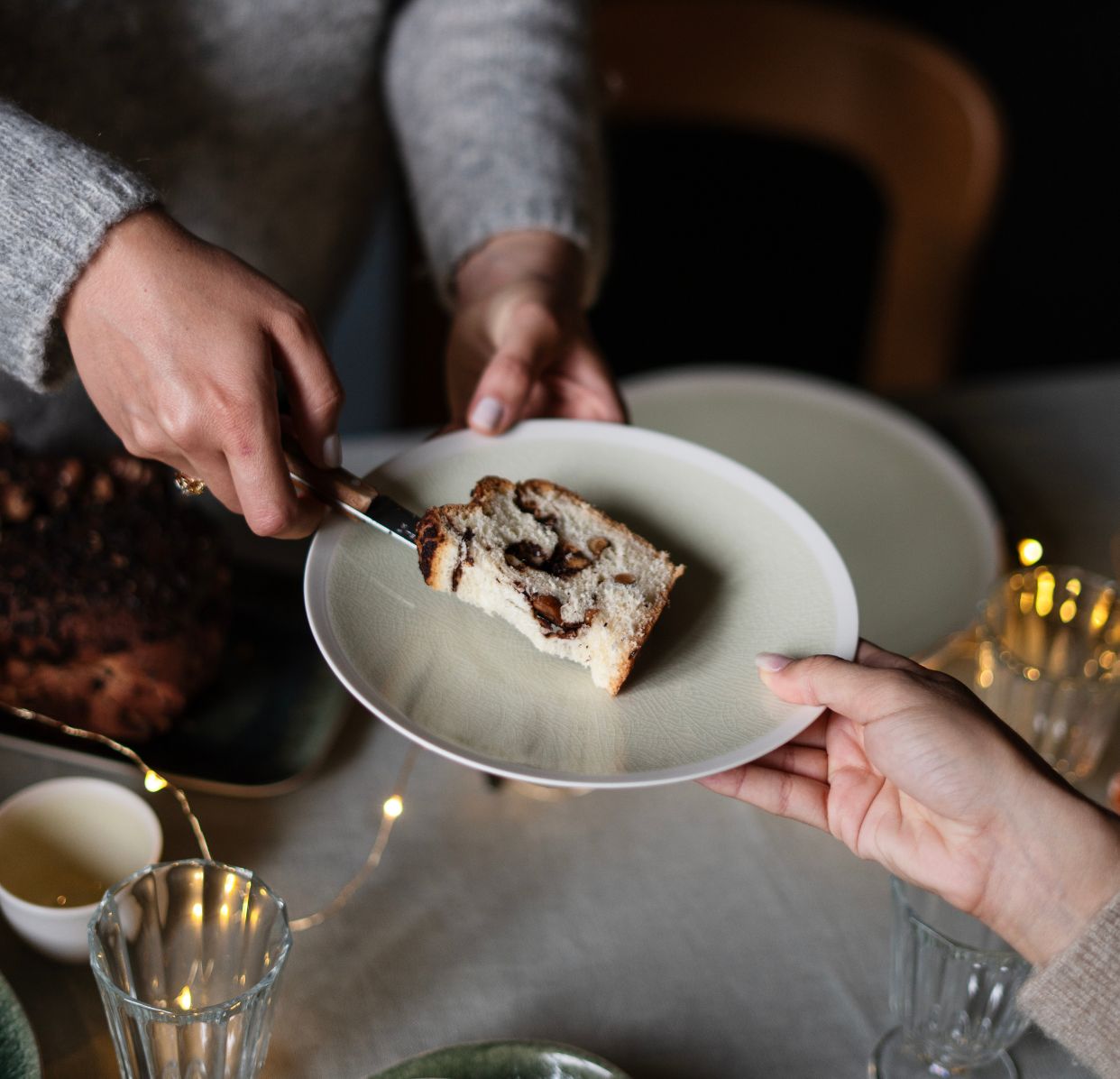 assiette à dessert sauge Epure