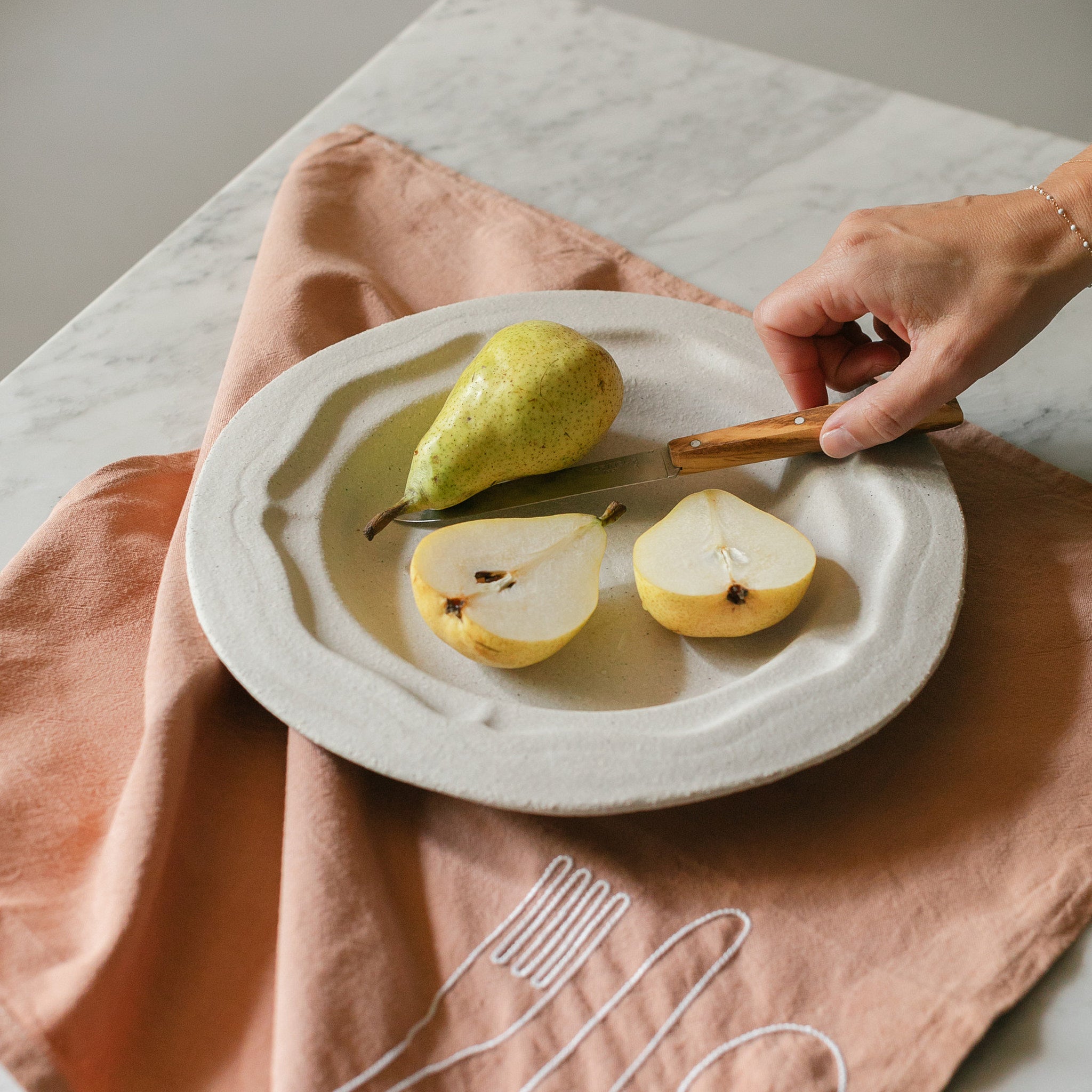 plat rond m sable mat