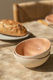 mini white peach bowl