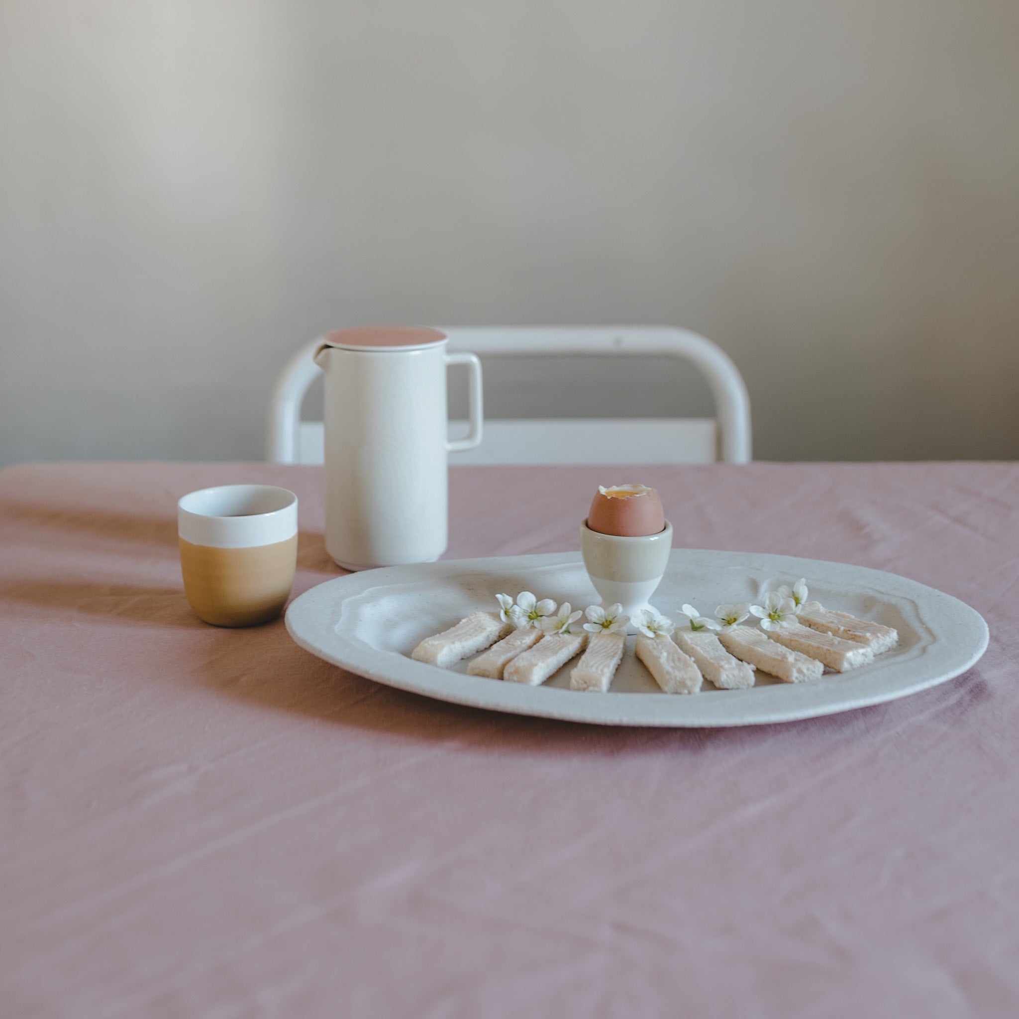 oval dish m sand matt