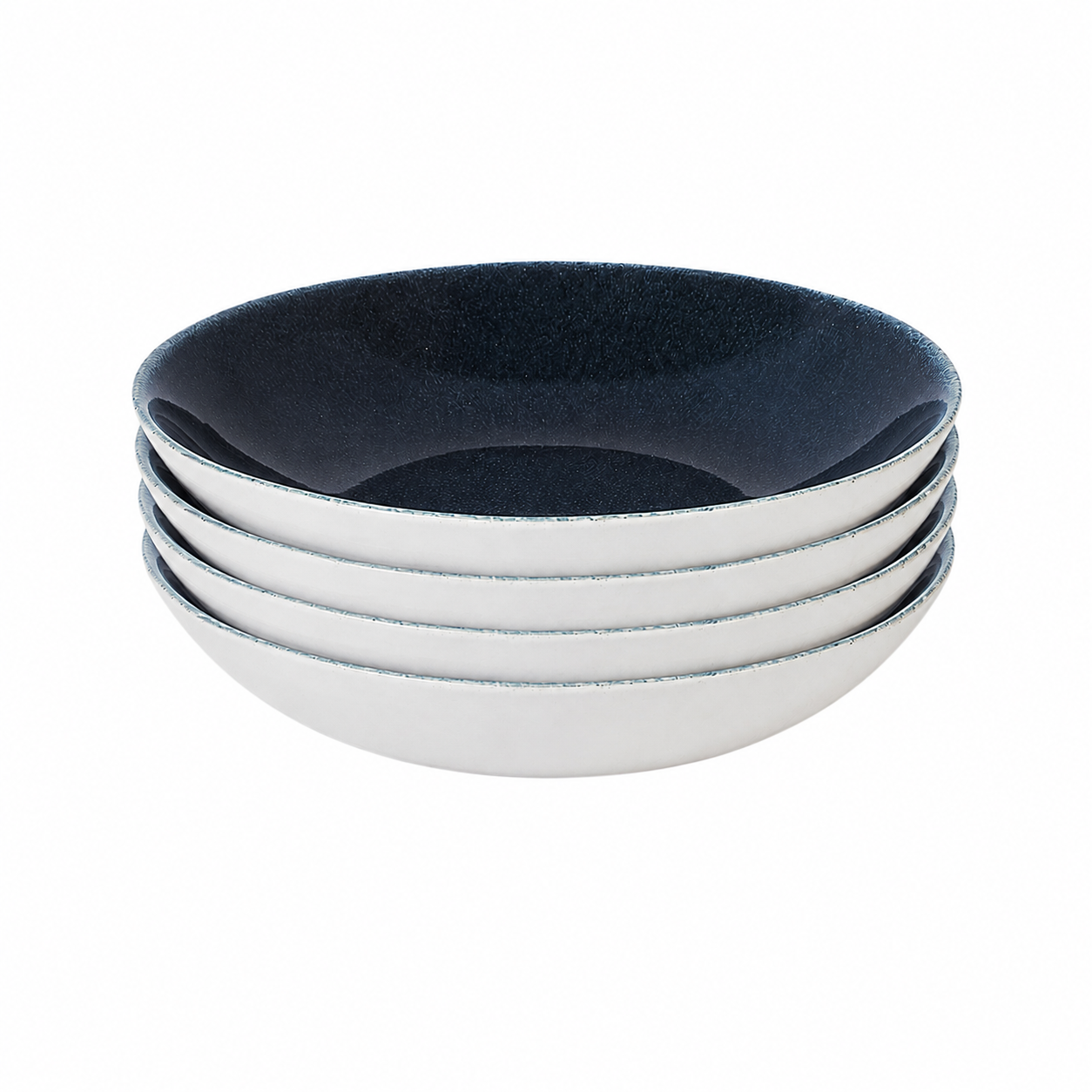 set de 4 assiettes pasta bleu nuit