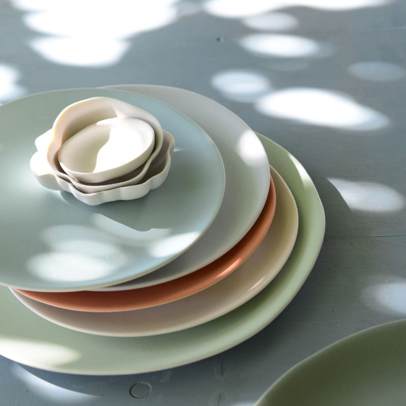 assiette à dessert pavot bleu