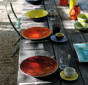 set de 6 assiettes plate orange-Jars Céramistes