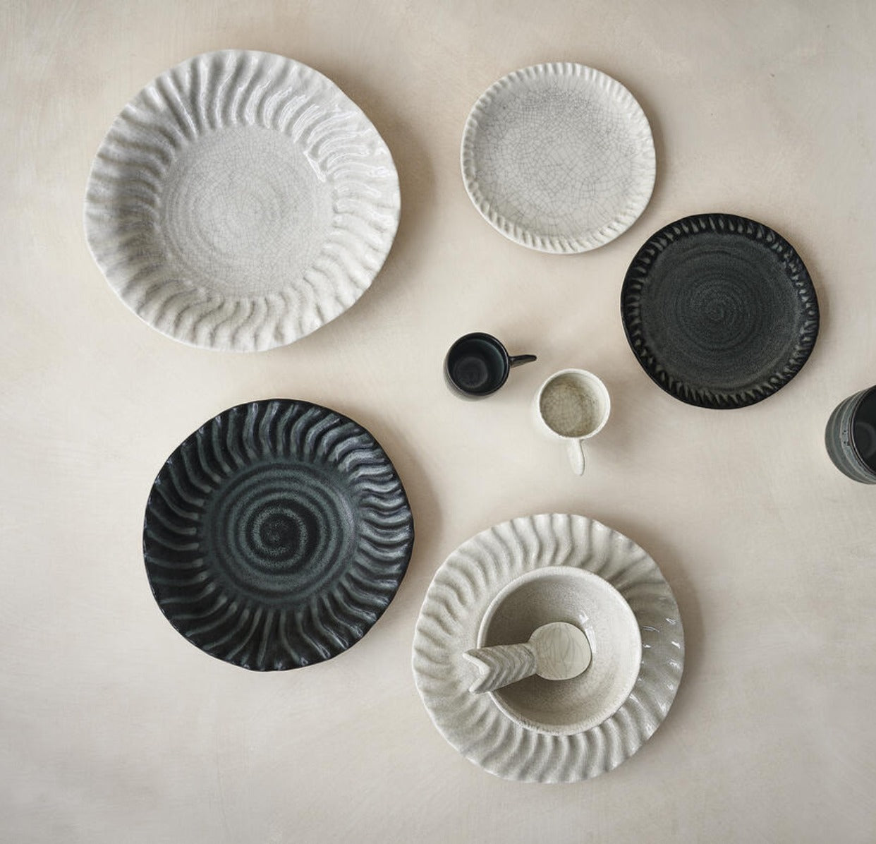 charcoal dessert plate