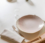 pink dinner plate