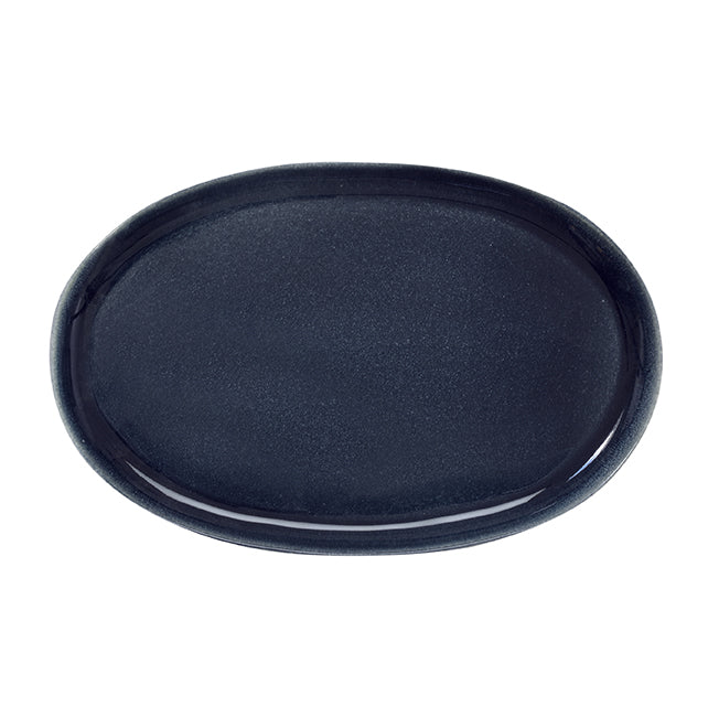plateau ovale bleu nuit