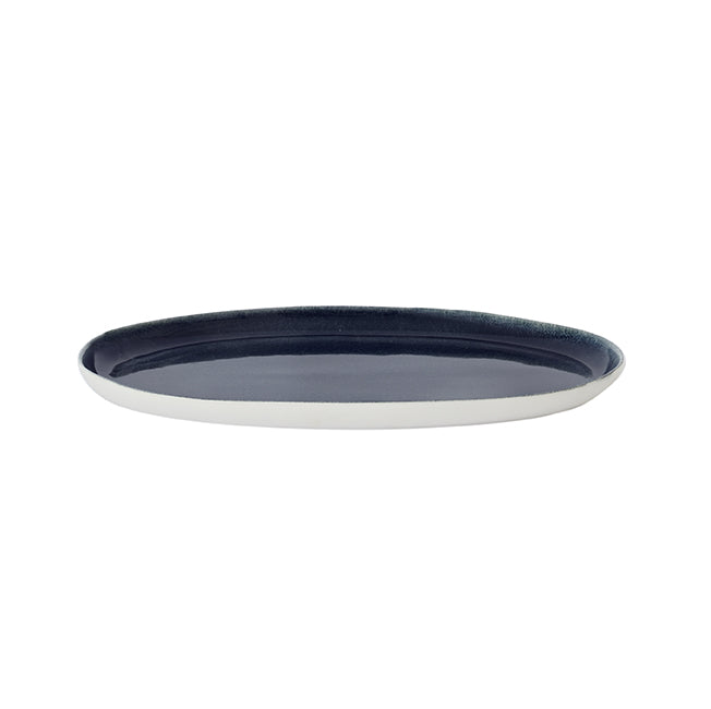 plateau ovale bleu nuit