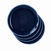 set de 4 assiettes plates bleu nuit