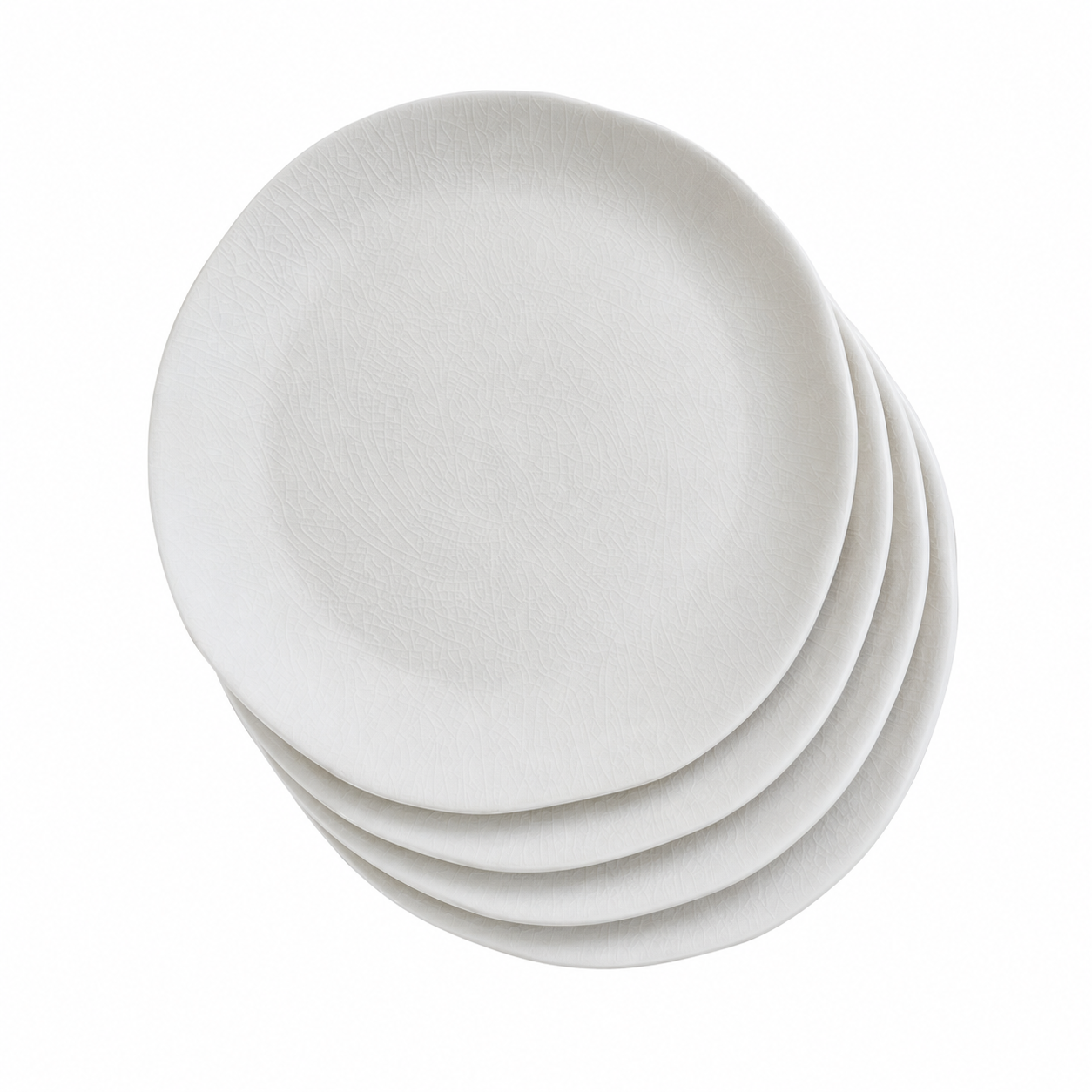 set de 4 assiettes plates quartz