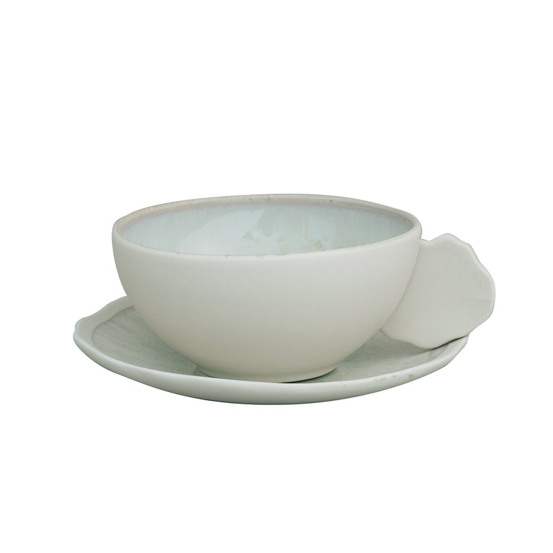 tasse & sous-tasse m nacre