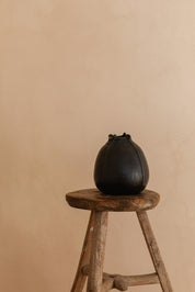 vase graine noir mat