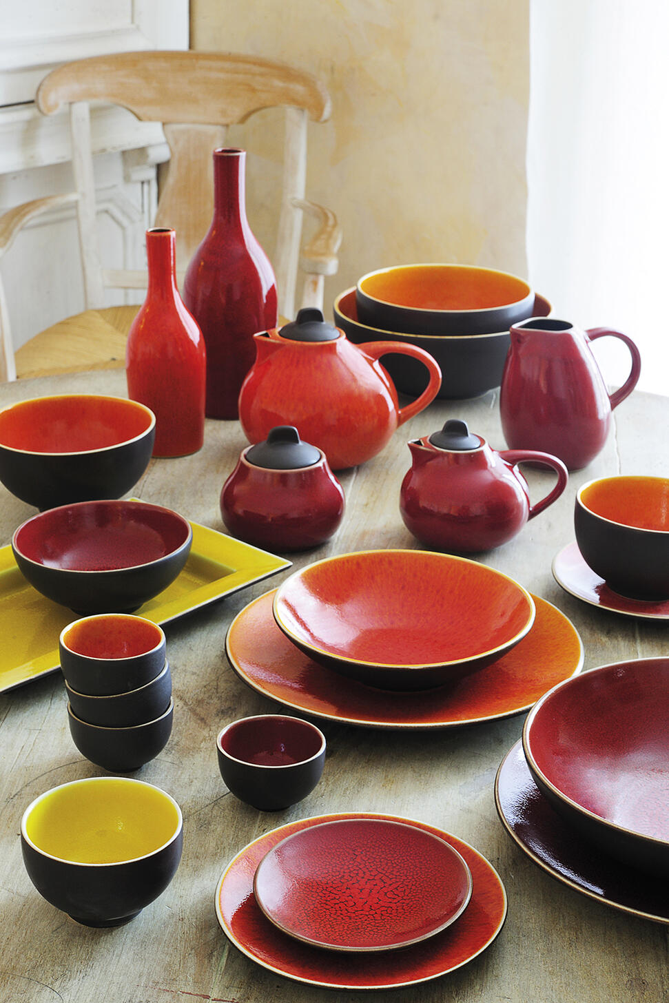 soup plate tourron orange ceramic manufacturer
