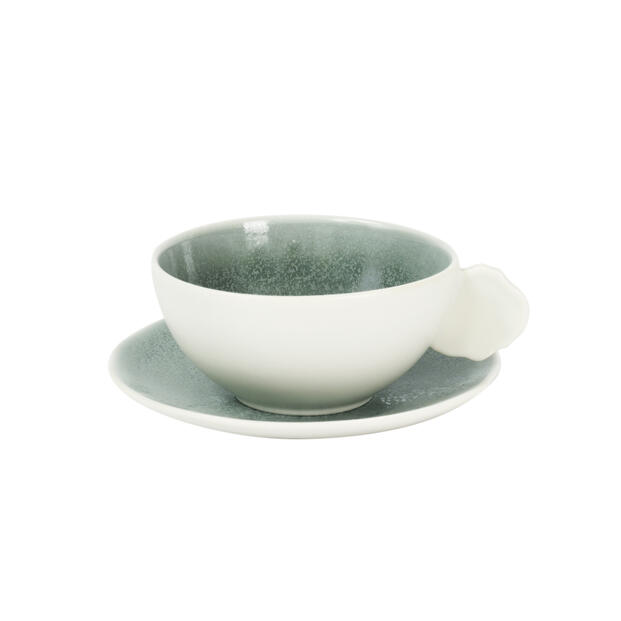 CUP & SAUCER - M PLUME NORI