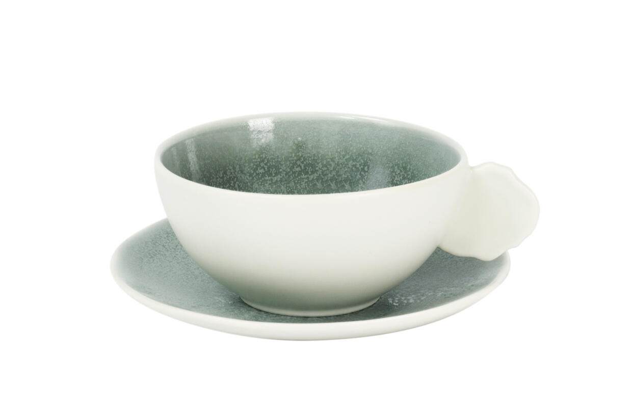 tasse & sous  tasse - m plume nori fabricant céramique