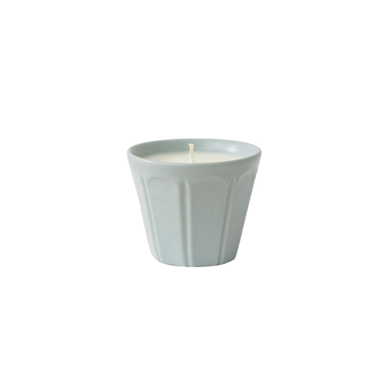candle cup bleu satiné made in France