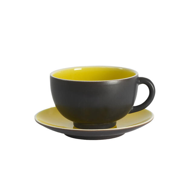 CUP & SAUCER - L TOURRON CITRON