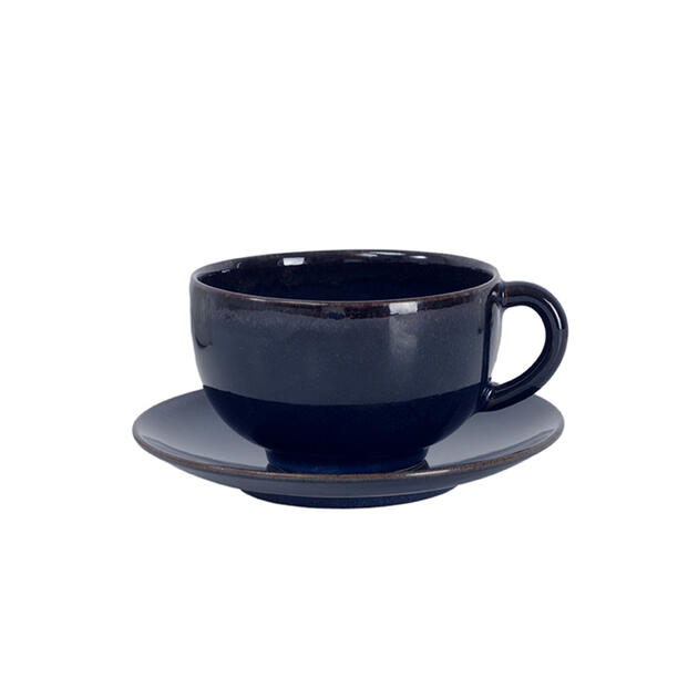 CUP & SAUCER - L TOURRON INDIGO