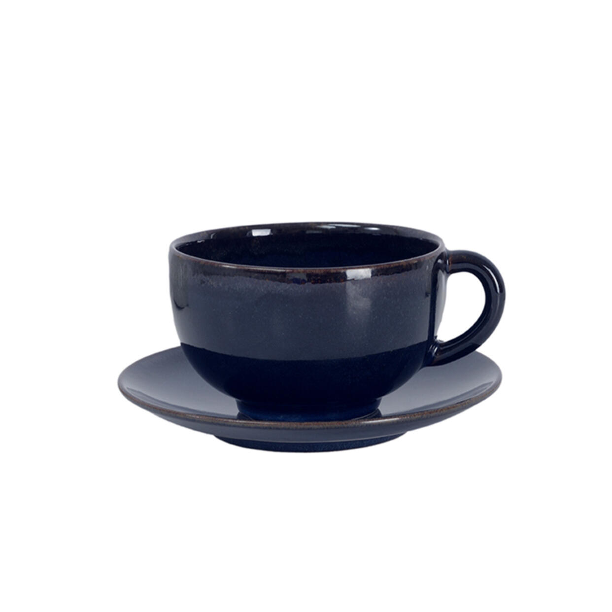 cup & saucer - l tourron indigo ceramic manufacturer