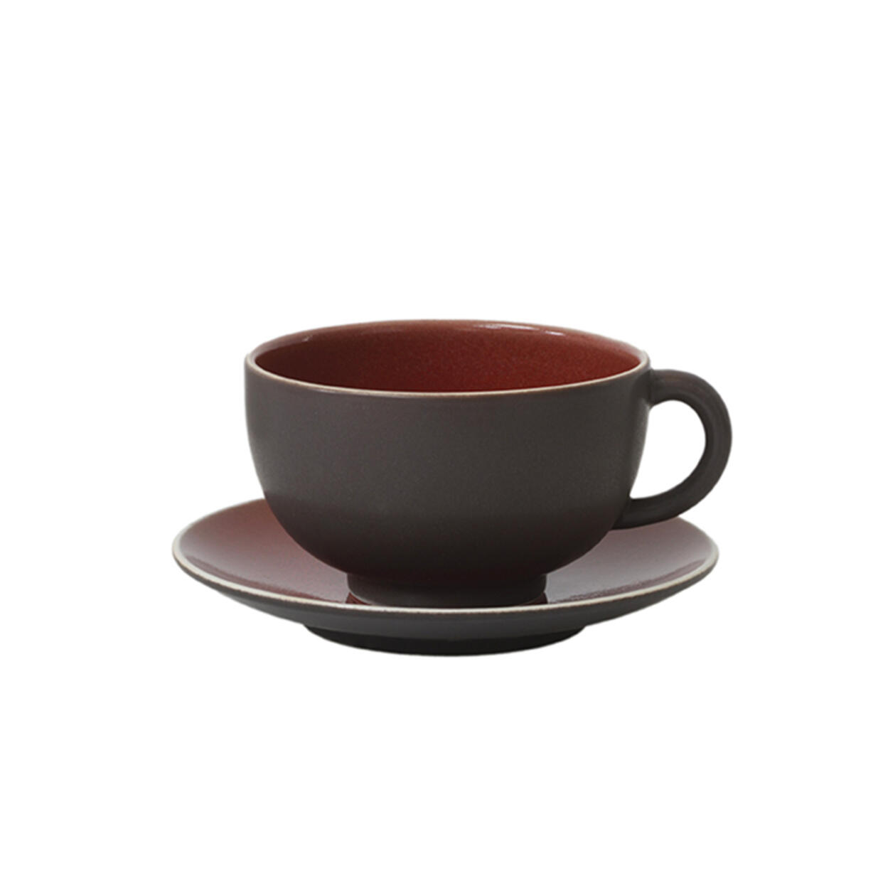 cup & saucer - l tourron cerise ceramic manufacturer