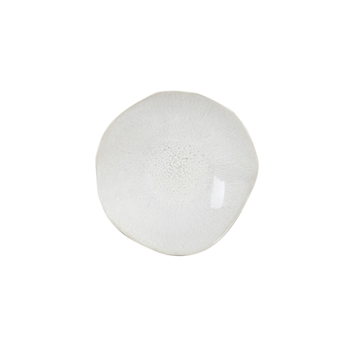 Handmade ceramic plate XXS Plume perle