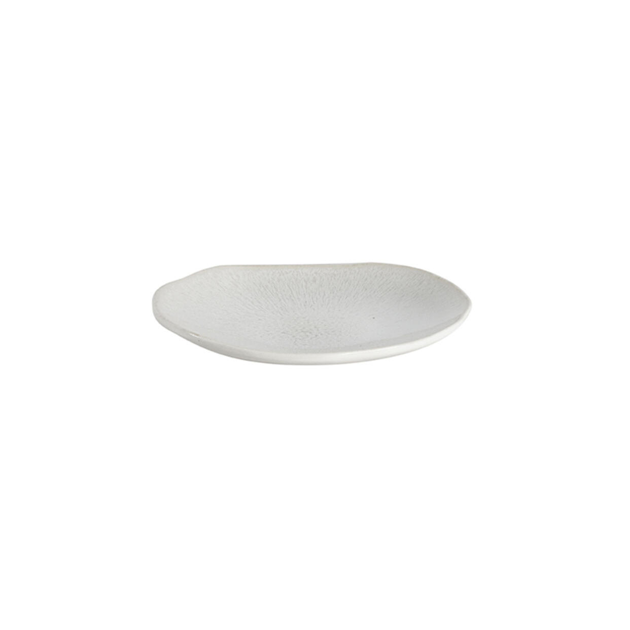 Handmade ceramic plate XXS Plume perle