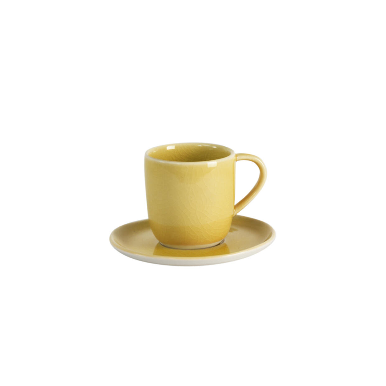 Tasse & sous-tasse espresso Maguelone genêt céramique haut de gamme
