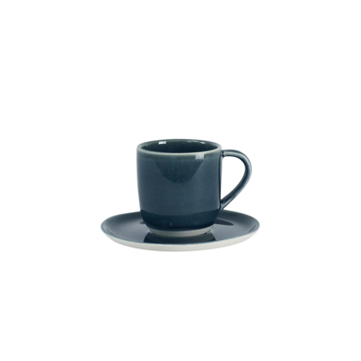 Espresso cup & saucer Maguelone outremer high end ceramics
