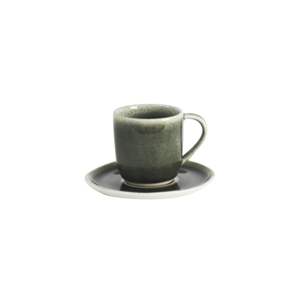Tasse & sous-tasse espresso Maguelone orage uni céramique haut de gamme
