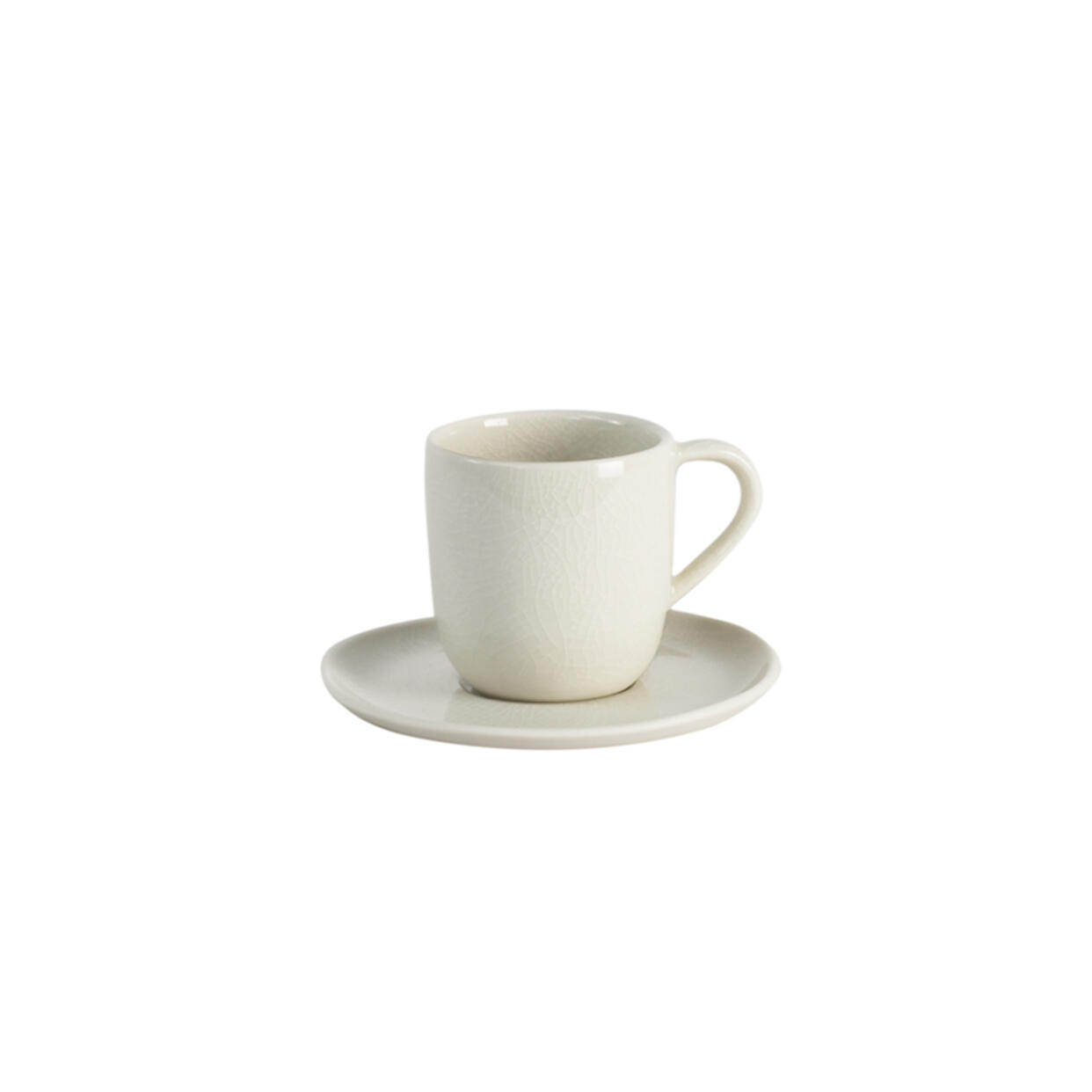 Espresso cup & saucer Maguelone quartz high end ceramics