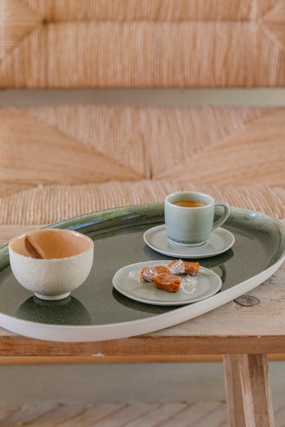 Espresso cup & saucer Maguelone quartz high end ceramics