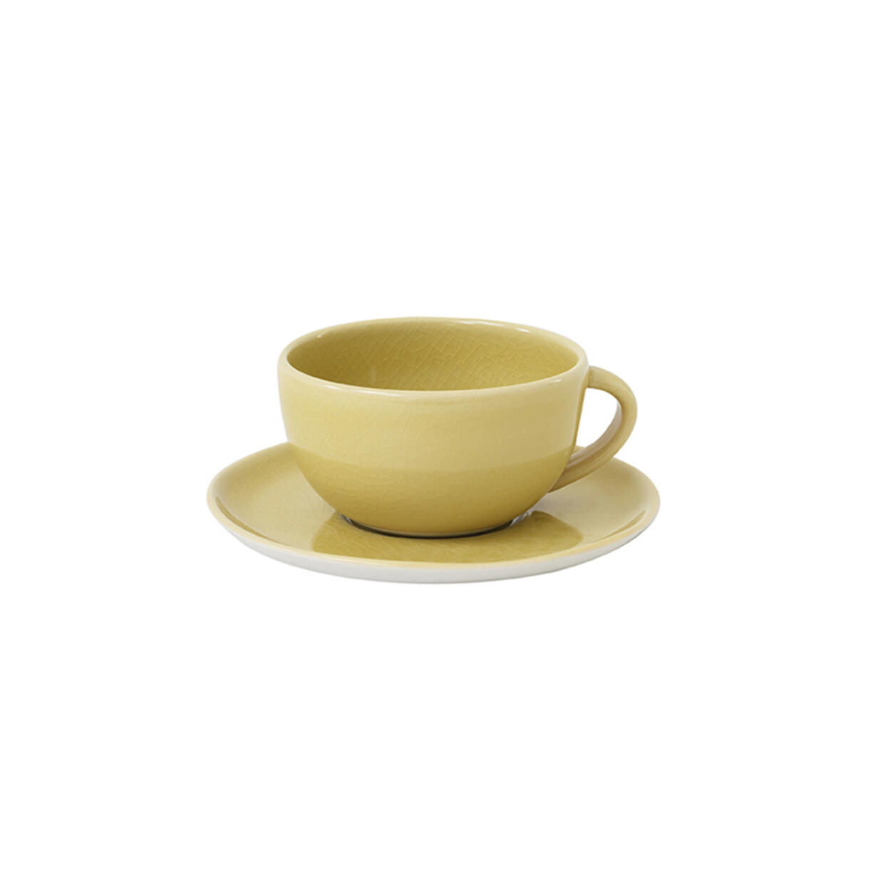 Tea cup & saucer Maguelone genêt high end ceramics