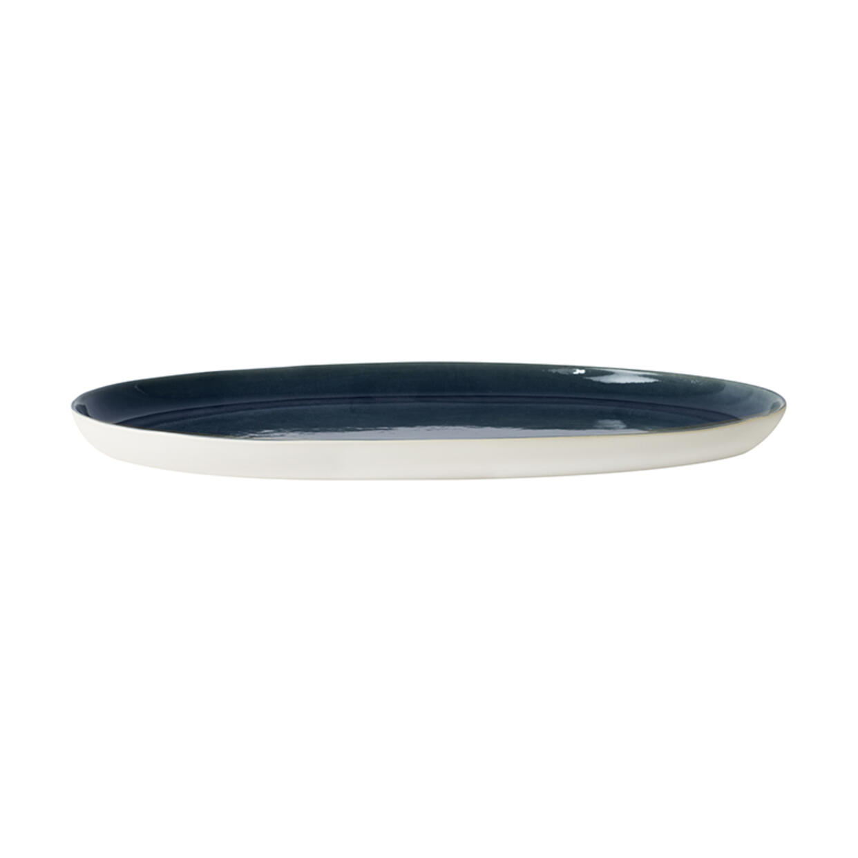Oval tray Maguelone outremer high-end ceramic tableware