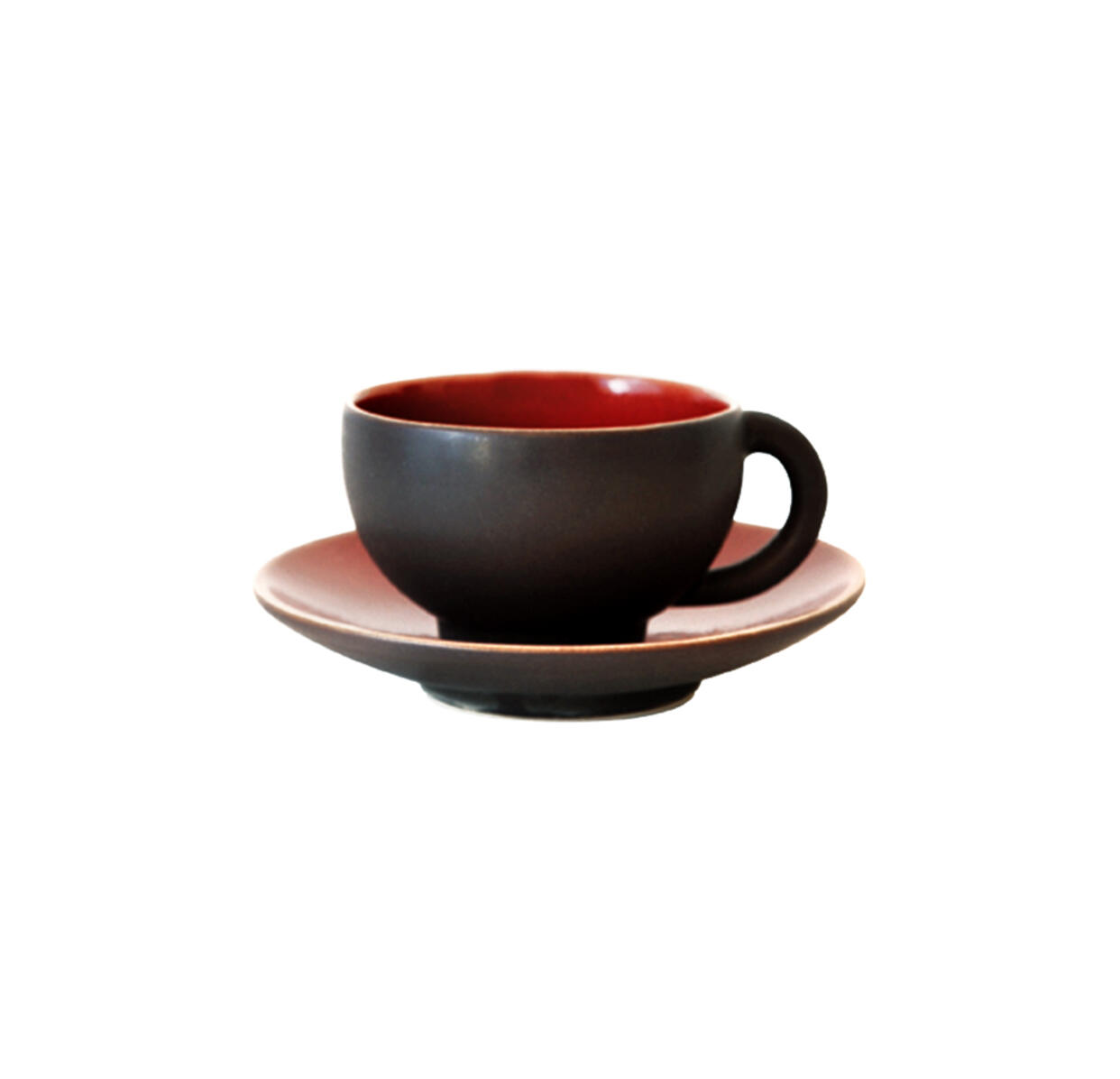 cup & saucer - m  tourron  cerise ceramic manufacturer