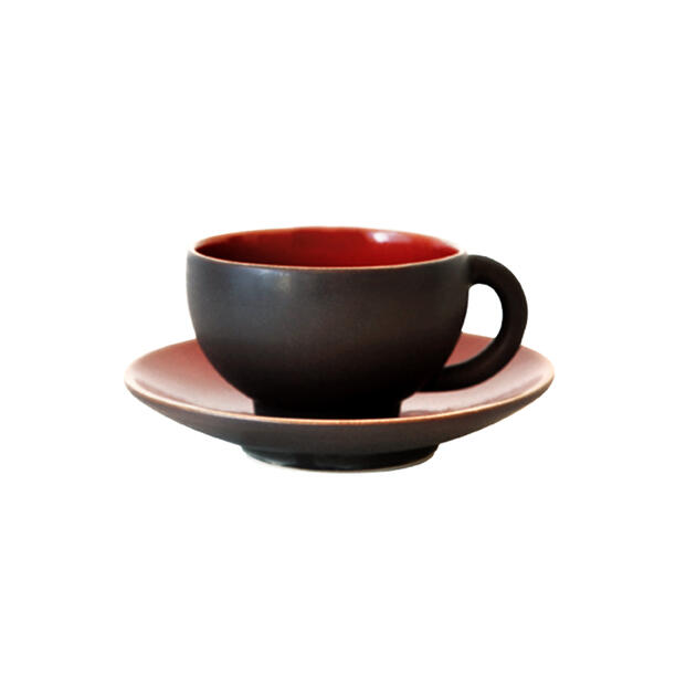 CUP & SAUCER - L TOURRON CERISE