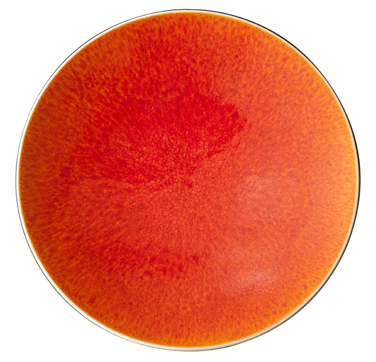 plat rond tourron orange fabricant céramique
