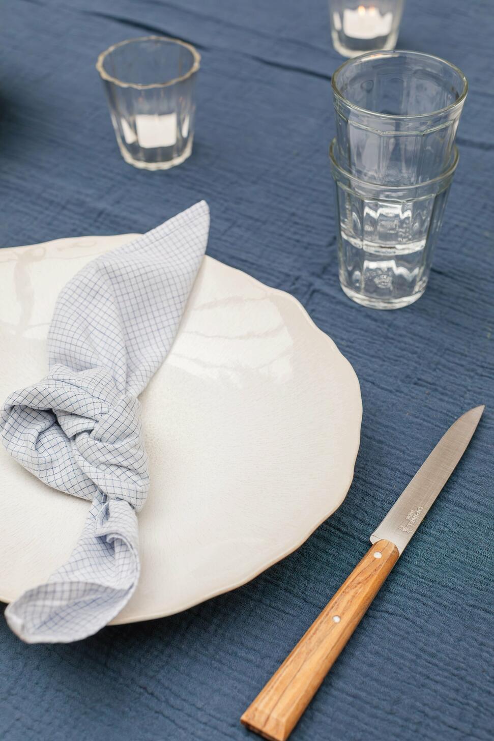 assiette céramique plume perle