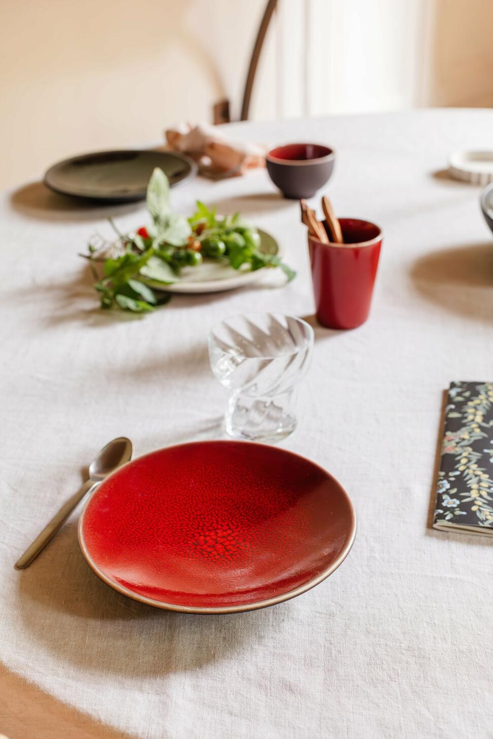 plate s tourron cerise ceramic manufacturer