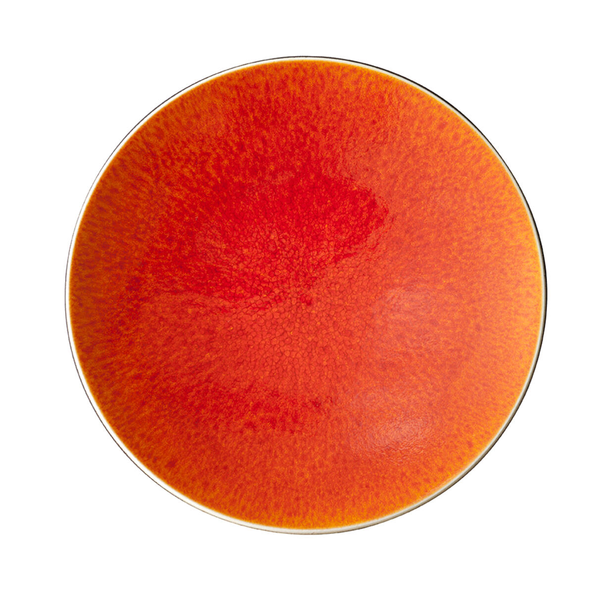 plate l tourron orange ceramic manufacturer