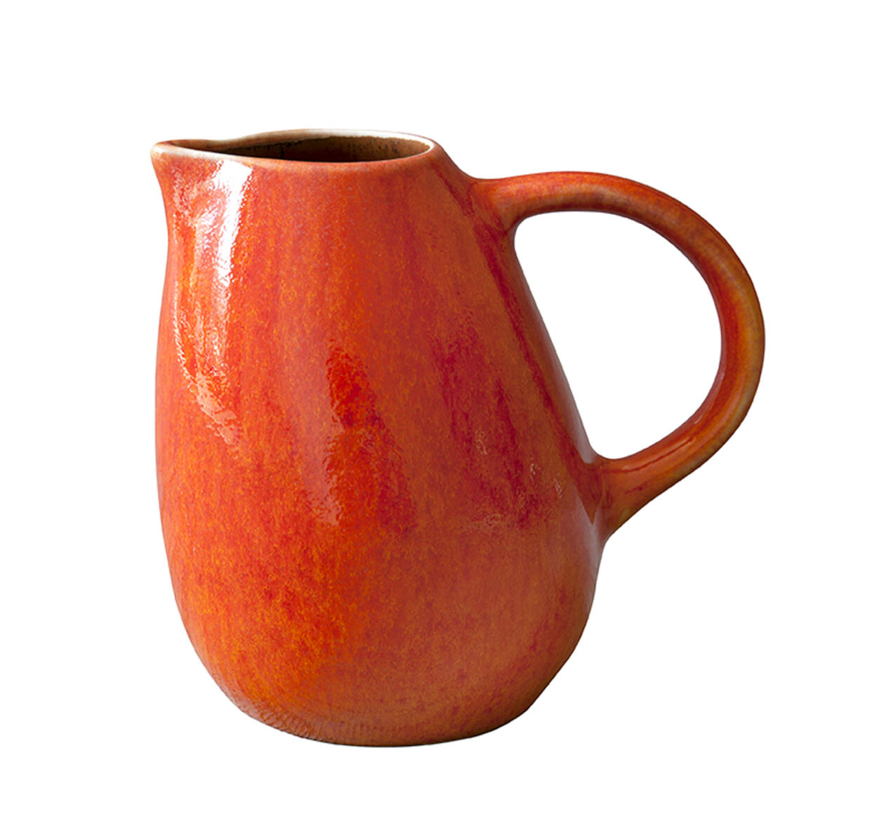 pitcher l tourron orange ceramic manufacturer