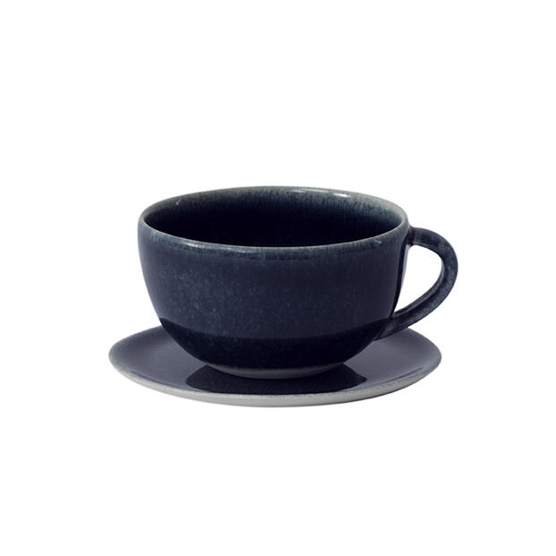 Tasse & sous tasse the maguelone bleu nuit en céramique