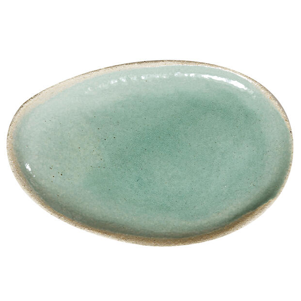plat ovale l wabi vert fabricant céramique